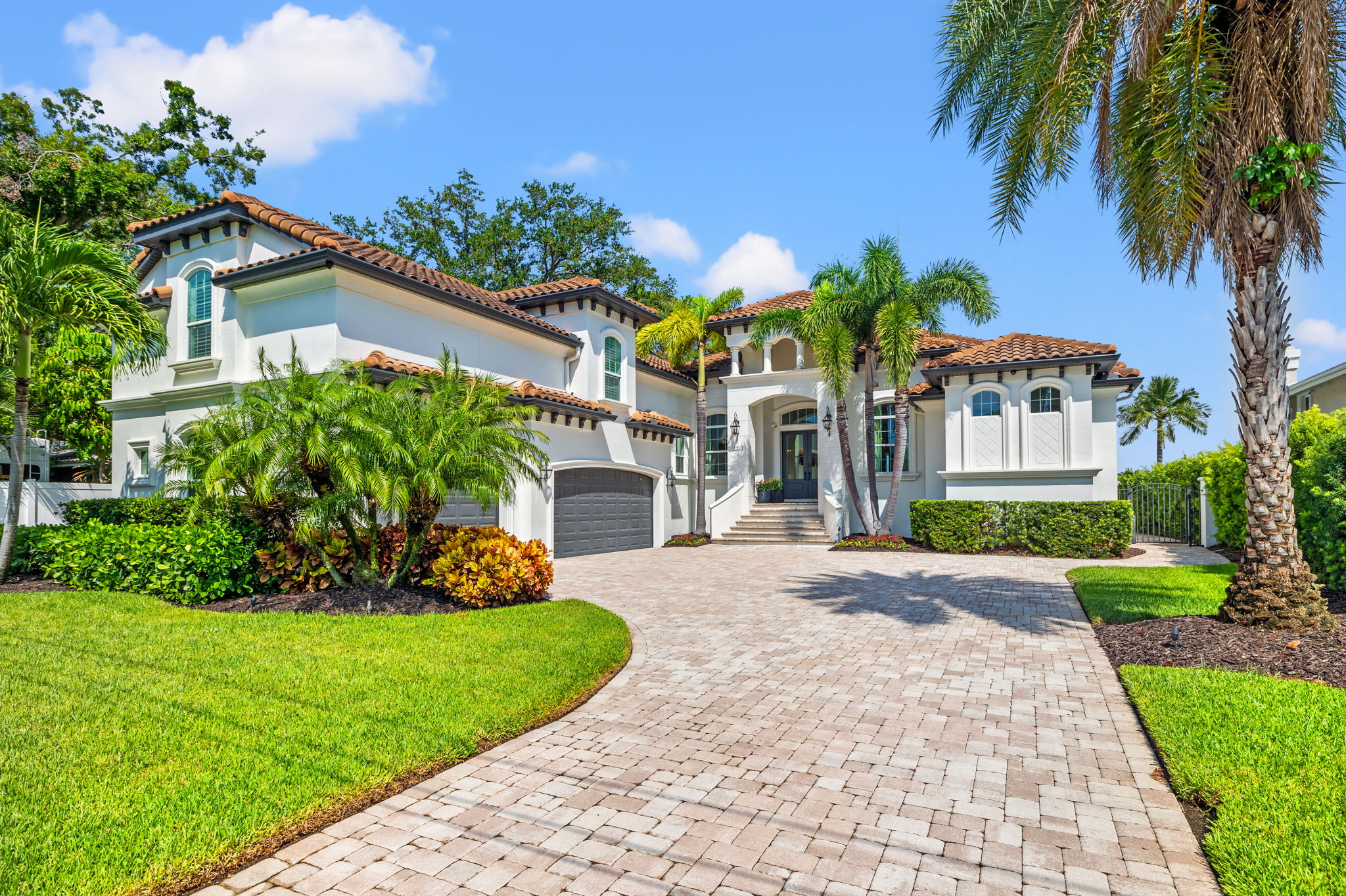 Snell Isle waterfront luxury home St Petersburg front exterior