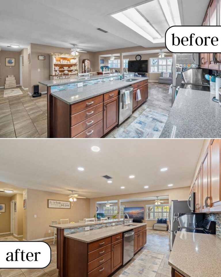 Before and After preparing a home for sale in Tampa Bay